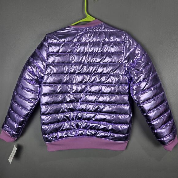 Ideology Puffer Vest Winter Coat Purple Shine Size 16 Girls - Picture 2 of 7